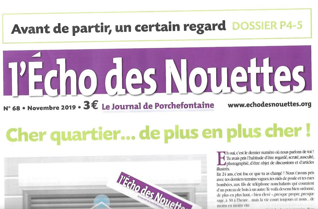L'Echo des Nouettes L'Écho des Nouettes, le journal du quartier de Porchefontaine édité par le SDIP